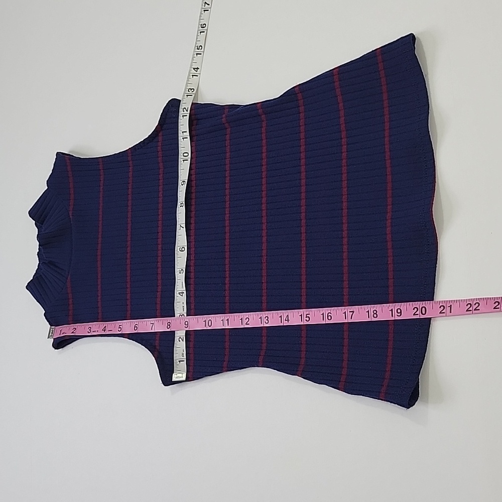 Arizona Jean Company Striped Mock Turtleneck Sleeveless Sweater SZ    3/$15 - Picture 4 of 9